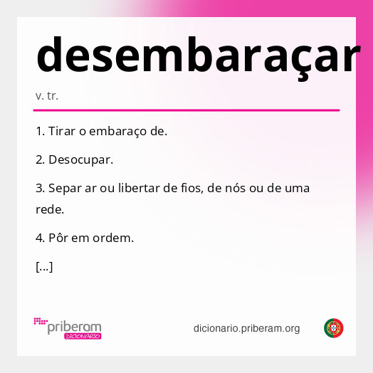 Significado de desembaraçar