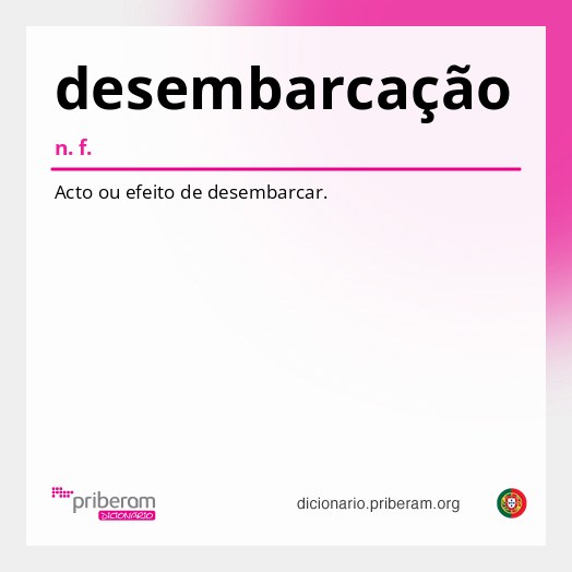 Significado de desembarcação