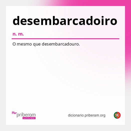 Significado de desembarcadoiro
