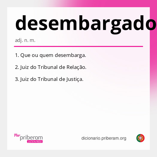 Significado de desembargador