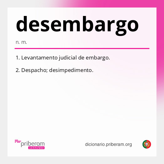 Significado de desembargo