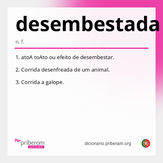 Significado de desembestada