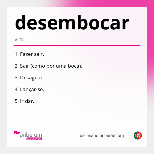 Significado de desembocar