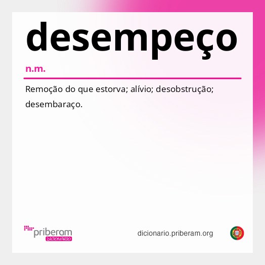 Significado de desempeço