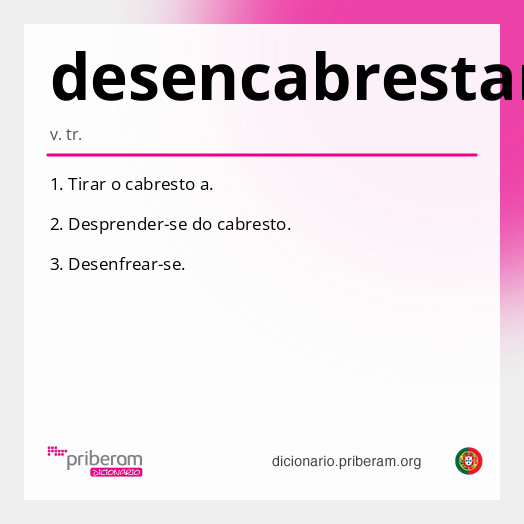 Significado de desencabrestar
