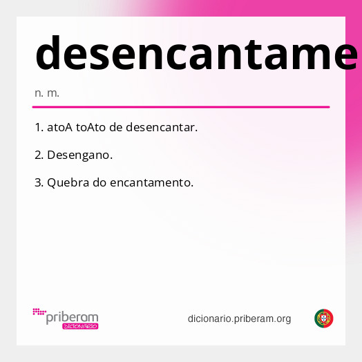 Significado de desencantamento