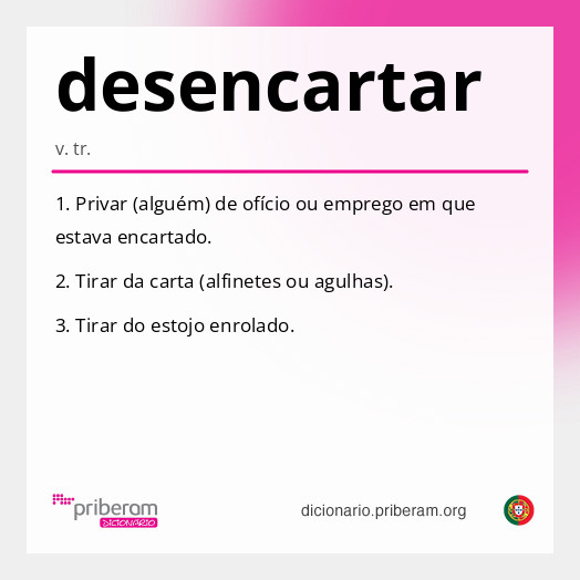 Significado de desencartar