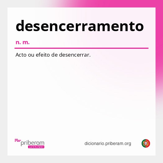 Significado de desencerramento