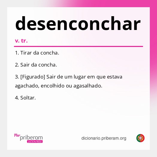 Significado de desenconchar