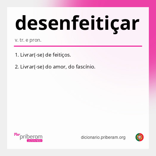 Significado de desenfeitiçar