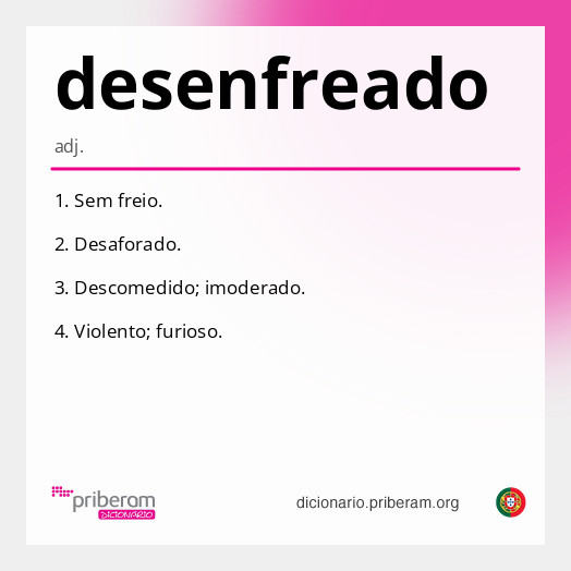 Significado de desenfreado