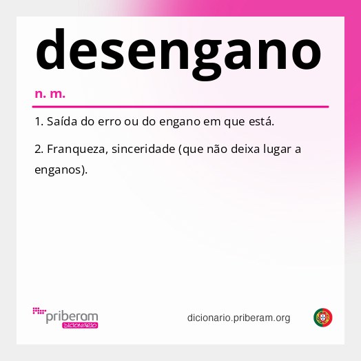 Significado de desengano