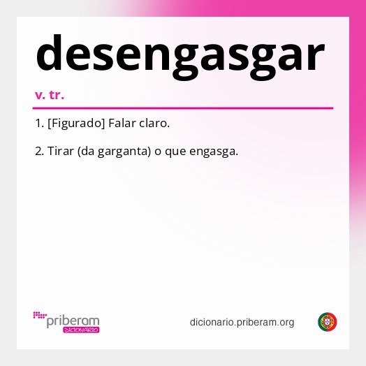 Significado de desengasgar