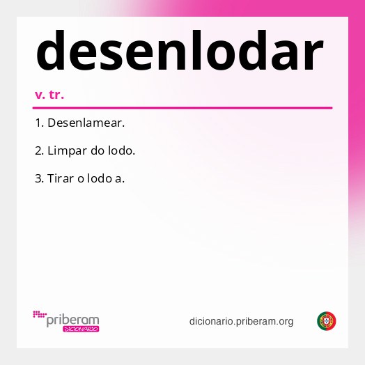 Significado de desenlodar