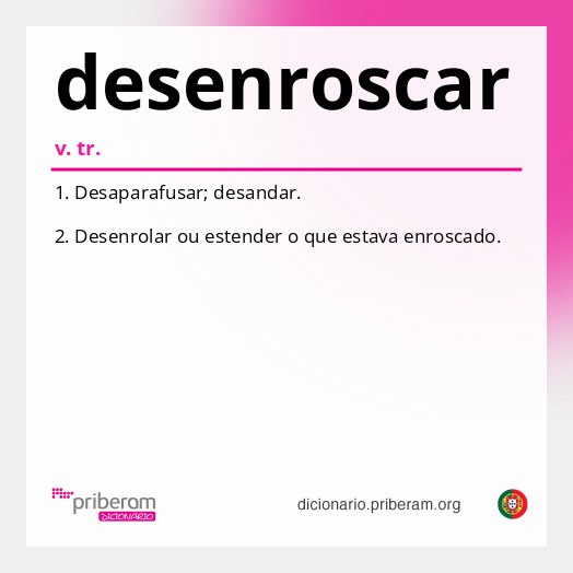 Significado de desenroscar