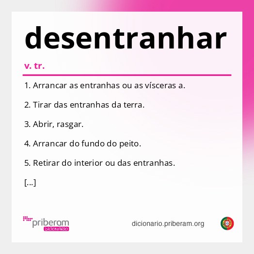 Significado de desentranhar