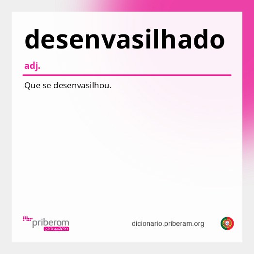 Significado de desenvasilhado