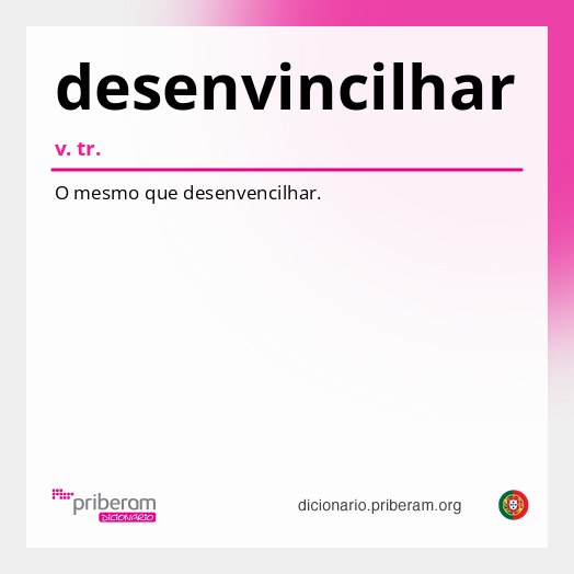 Significado de desenvincilhar
