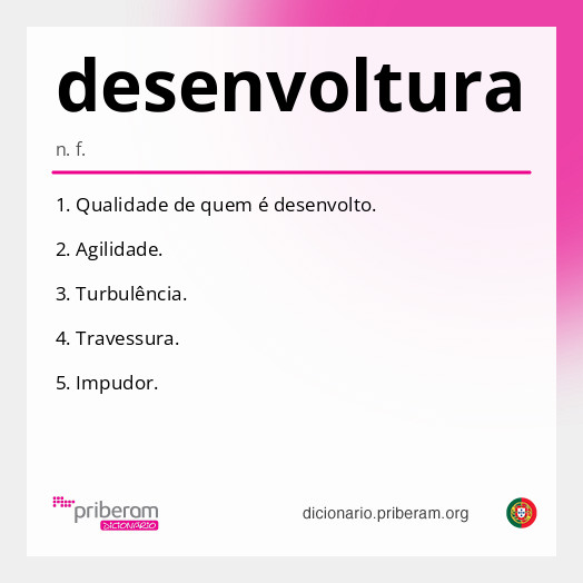 Significado de desenvoltura