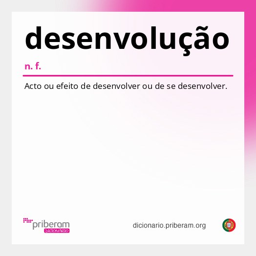 Significado de desenvolução