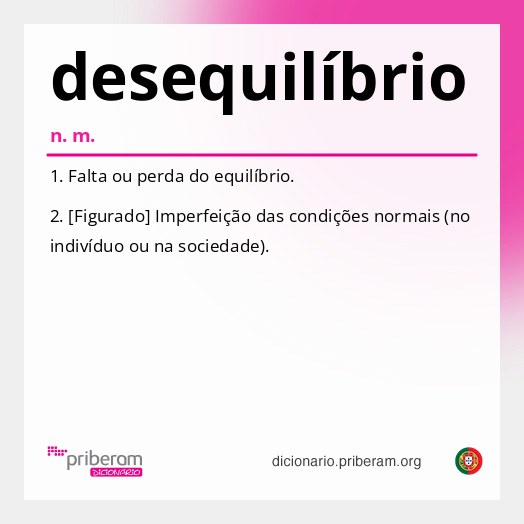 Significado de desequilíbrio