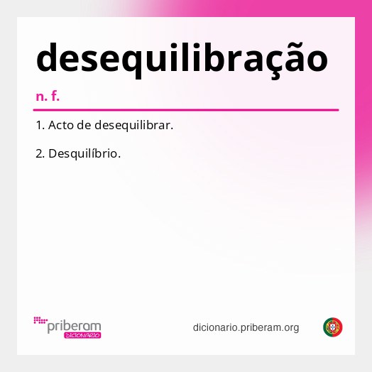 Significado de desequilibração