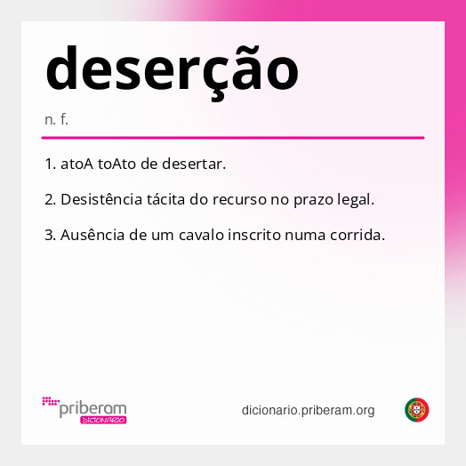 Significado de deserção