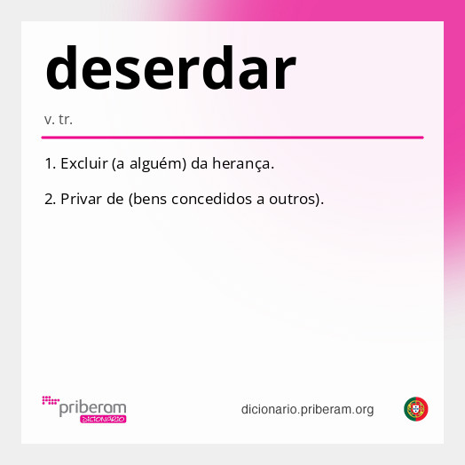 Significado de deserdar