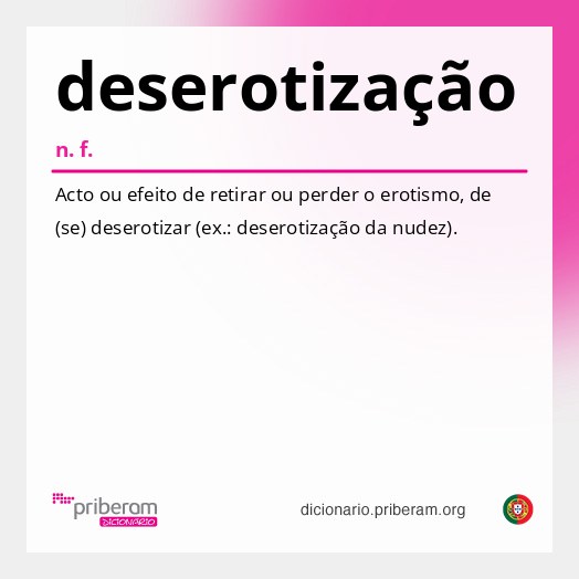 Significado de deserotização