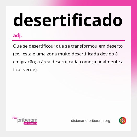 Significado de desertificado