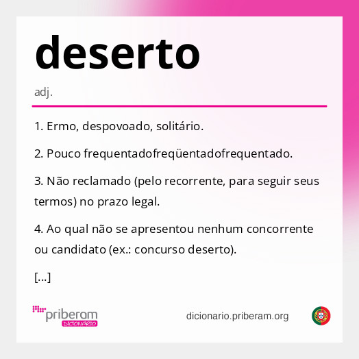 Significado de deserto