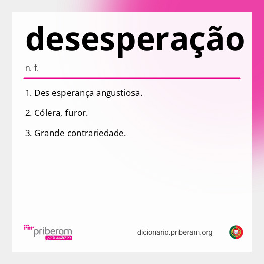 Significado de desesperação