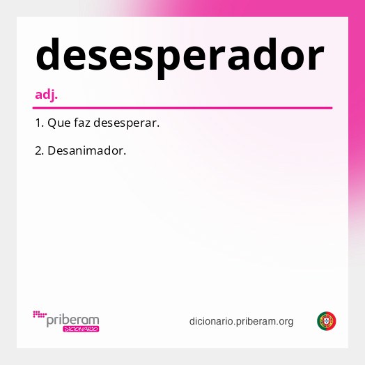 Significado de desesperador