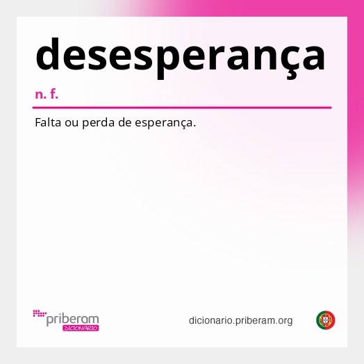 Significado de desesperança
