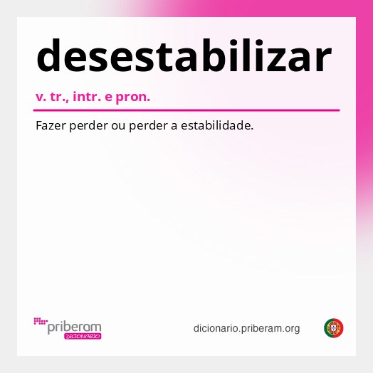 Significado de desestabilizar