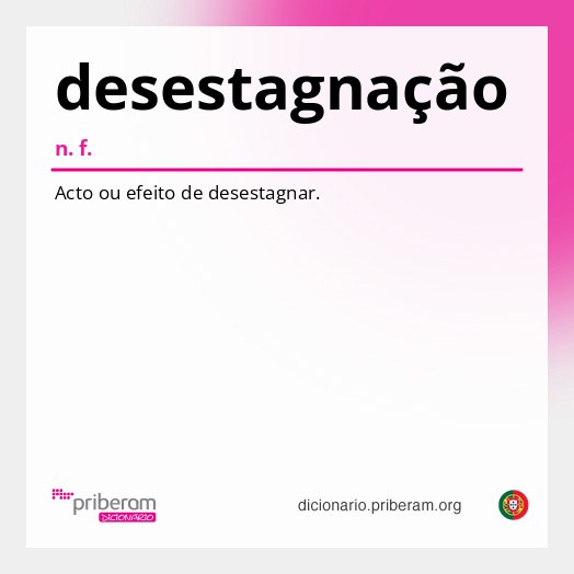 Significado de desestagnação