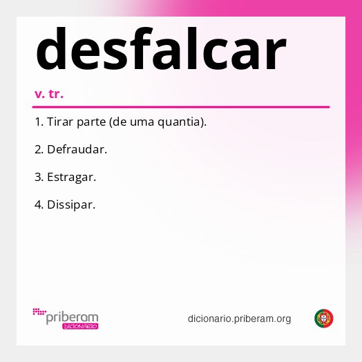 Significado de desfalcar