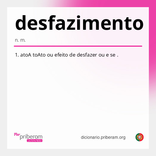 Significado de desfazimento