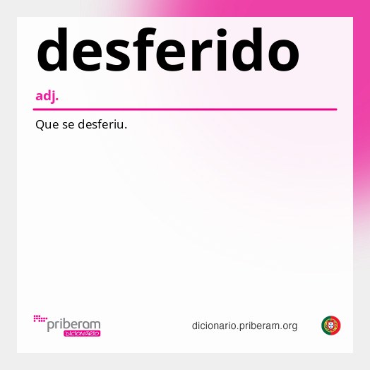Significado de desferido