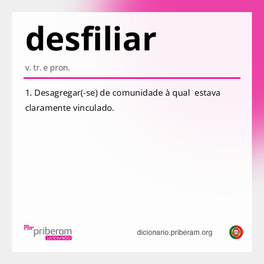 Significado de desfiliar