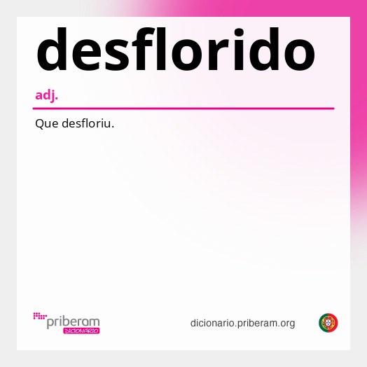 Significado de desflorido