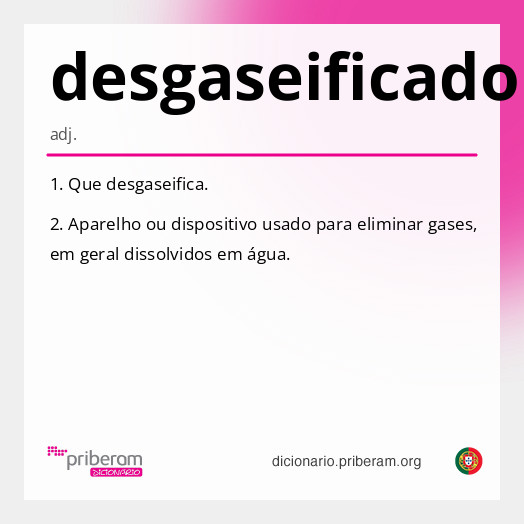 Significado de desgaseificador