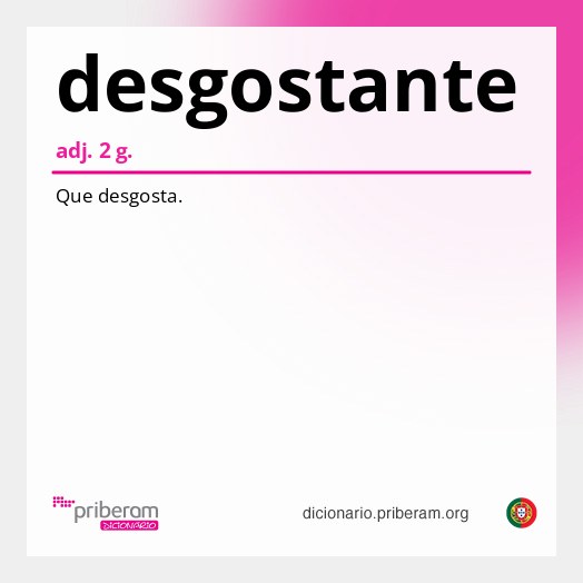 Significado de desgostante