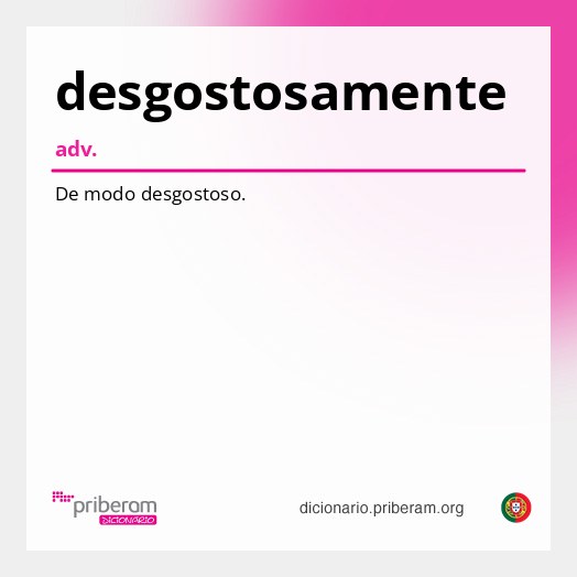 Significado de desgostosamente