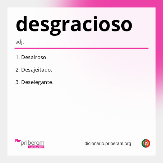 Significado de desgracioso