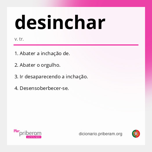 Significado de desinchar