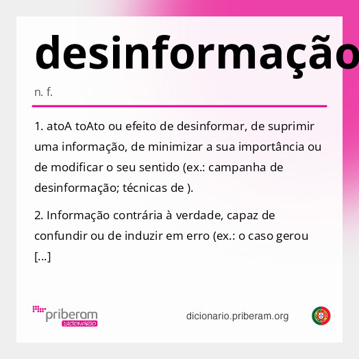 Significado de desinformação