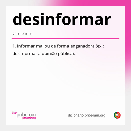 Significado de desinformar