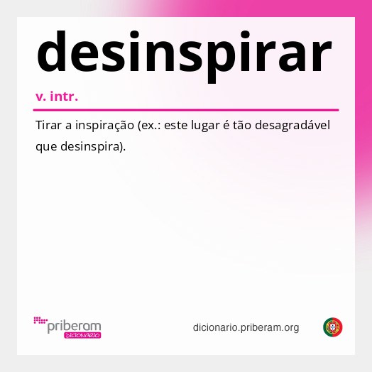 Significado de desinspirar