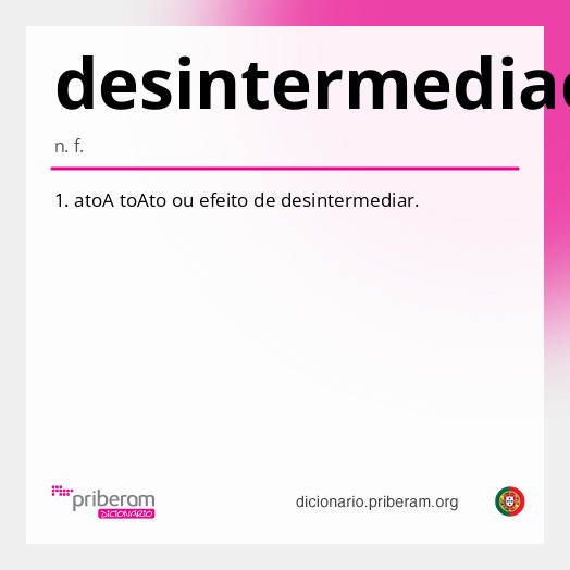 Significado de desintermediação